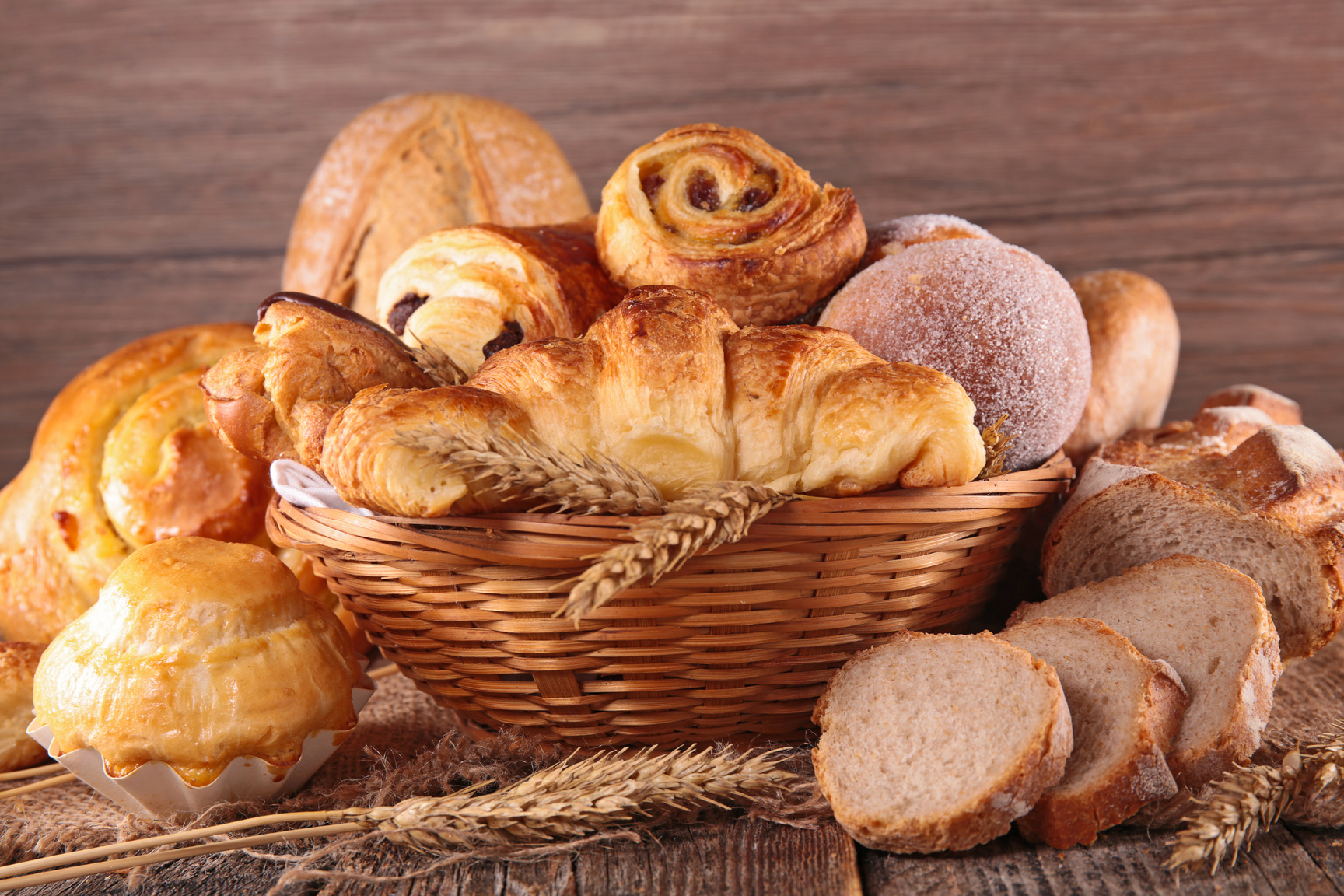 assorted bread and pastry